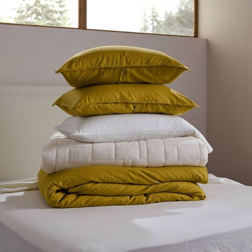 Parachute - Full/Queen Cozy Block Quilt Parchment - Parachute Parchment - Picture 4 of 4